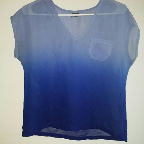 Sparkle & Fade Tops - Light & Royal Blue Ombré - •Sparkle & Fade• | Top